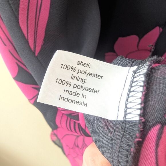 Lane Bryant Modern Swing Double-Layer Chiffon Tank Navy Fuchsia Size 20L - Picture 8 of 8